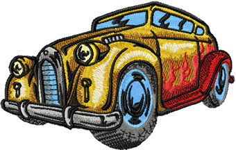 Hot Rod Don*t stop embroidery design